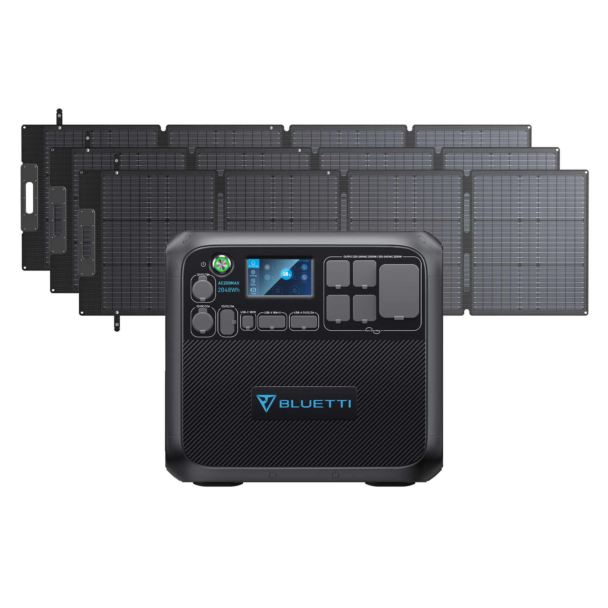 bluetti solar generator BLUETTI AC200MAX + 3*SP200D