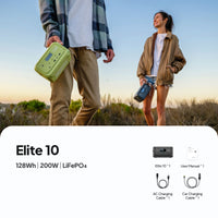 BLUETTI Elite 10 Portable Power Station | 200W 128Wh