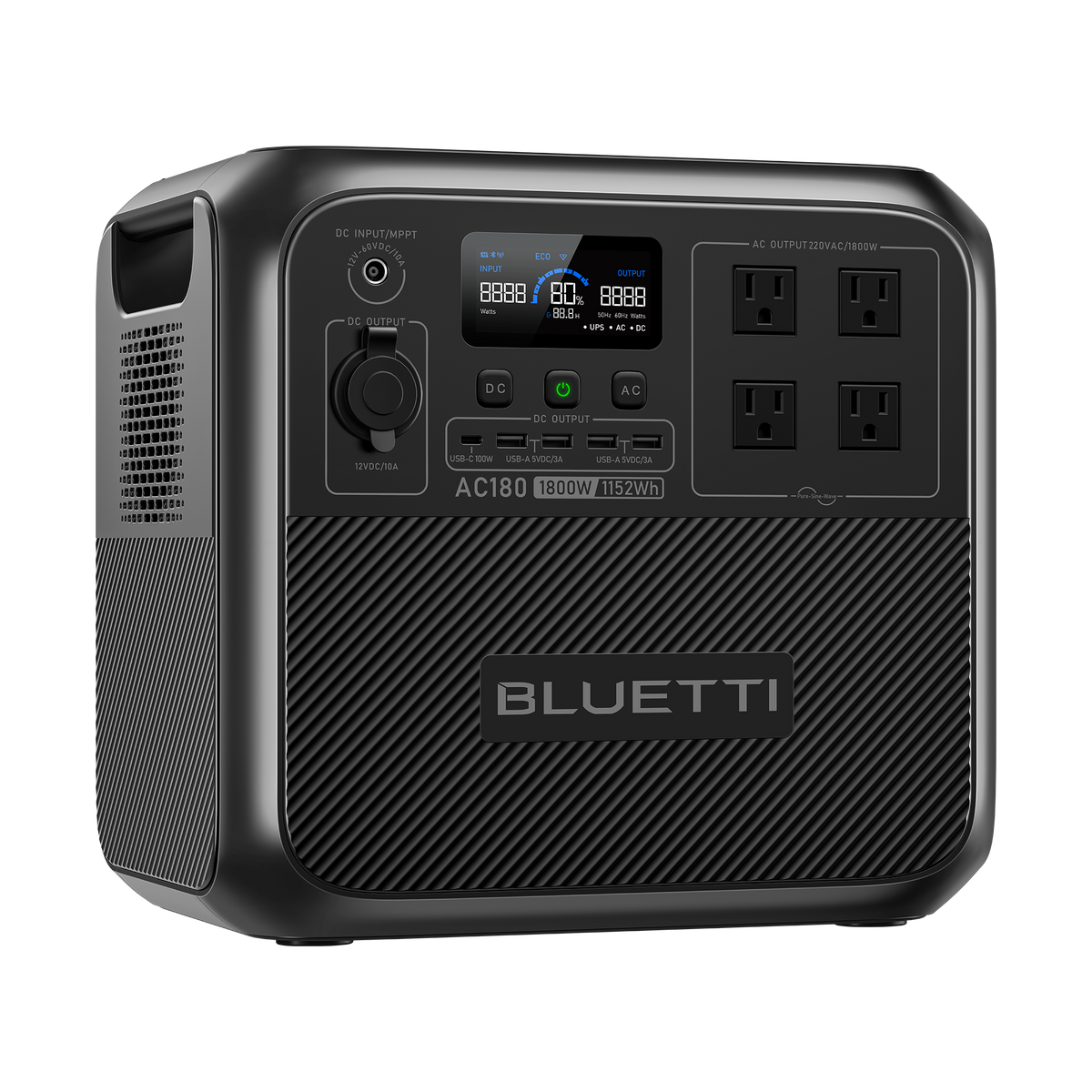 BLUETTI AC180 Solar Portable Power Station | 1,800W 1,152Wh