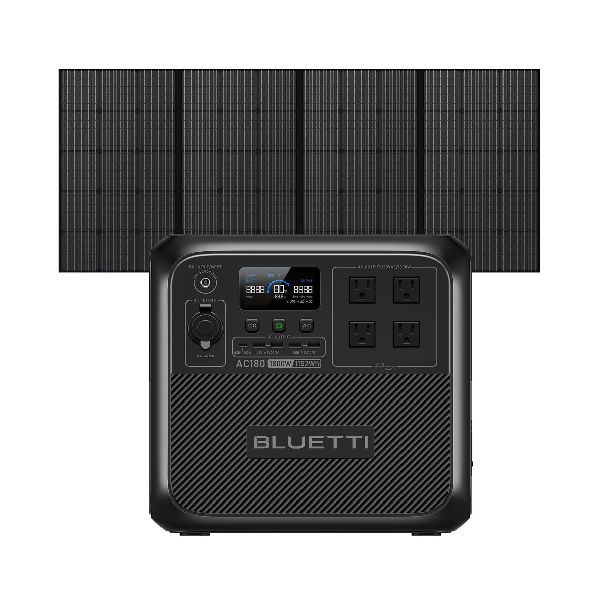 BLUETTI AC180 Solar Portable Power Station | 1,800W 1,152Wh