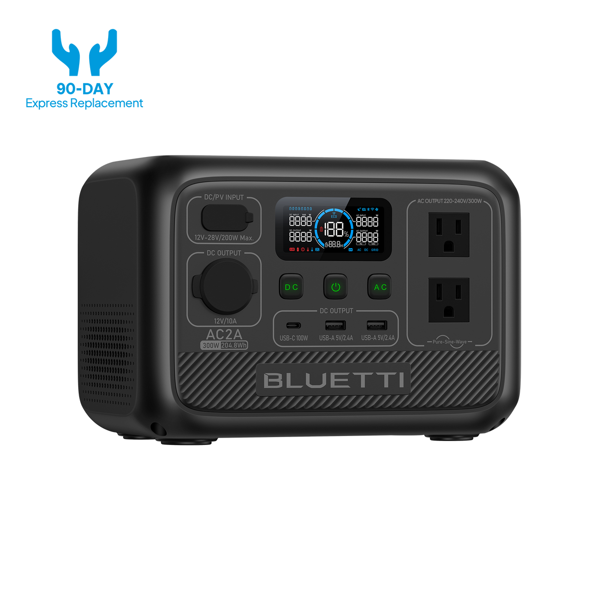 BLUETTI AC2A Portable Power Station | 300W 204Wh