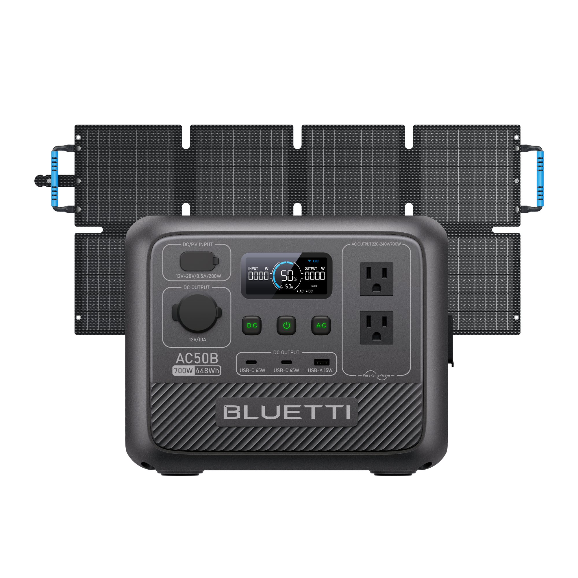 BLUETTI AC50B 700W 448Wh Portable Power Station – LiFePO4 Battery For Camping, Outages