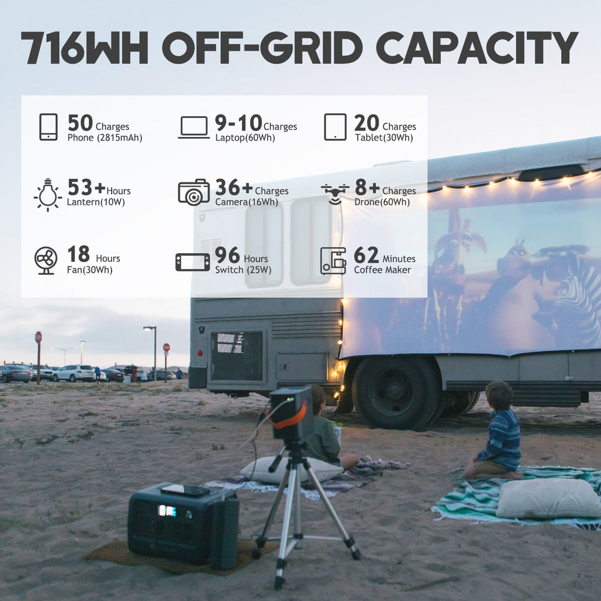 bluetti eb70s portable power station charging time